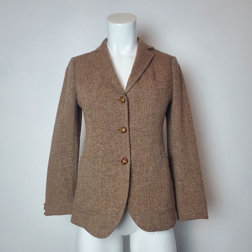 Vintage 70s Stanley Blacker Brown Tweed Blazer